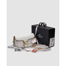Жіноча сумка Coach Tabby White/Gold Shoulder Bag 26 In Signature Canvas Premium