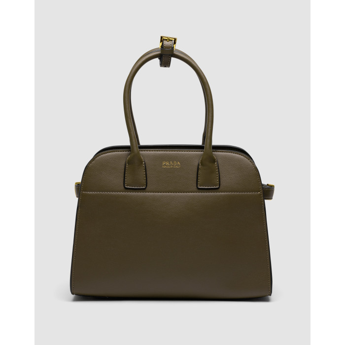 Жіноча сумка Prada Medium Olive Leather Tote Bag Premium