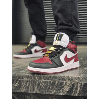 Чоловічі баскетбольні кросівки Nike Air Jordan 1 mid se black dark beetroot