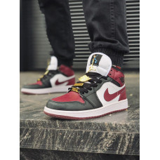 Чоловічі баскетбольні кросівки Nike Air Jordan 1 mid se black dark beetroot