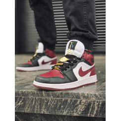 Чоловічі баскетбольні кросівки Nike Air Jordan 1 mid se black dark beetroot