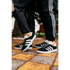 Жіночі та чоловічі кросівки Adidas Gazelle Black/White Uni