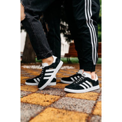 Жіночі та чоловічі кросівки Adidas Gazelle Black/White Uni