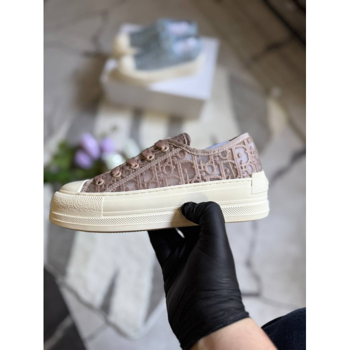 Жіночі кросівки Christian Dior B23 Walk’n Platform Dark Beige Premium