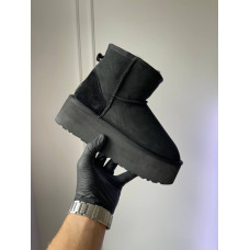 Жіночі зимові ботинки UGG Mini Big Platform Black Premium