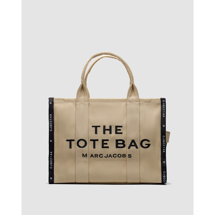 Жіноча сумка Marc Jacobs The Jacquard Medium Tote Bag Beige Premium
