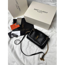 Жіноча сумка Yves Saint Laurent Nolita Bag in Black Leather with Gold Premium