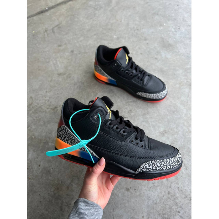 Чоловічі баскетбольні кросівки Nike Air Jordan 3 x J Balvin Medellín Sunset Black PREMIUM