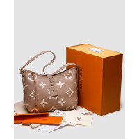 Жіноча сумка Louis Vuitton CarryAll PM Bicolor Monogram Empreinte Leather Beige Premium