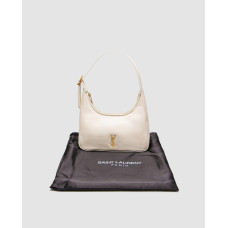 Жіноча сумка Yves Saint Laurent Calypso Hobo in Plunged Lambskin White/Gold Premium