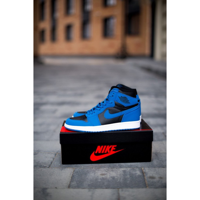 Чоловічі баскетбольні кросівки Nike Air Jordan 1 Retro High Black Blue