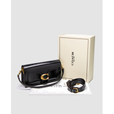 Жіноча сумка Coach Tabby Shoulder Bag 26 in Polished Pebble Leather Black/Gold Premium