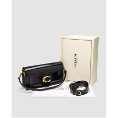 Жіноча сумка Coach Tabby Shoulder Bag 26 in Polished Pebble Leather Black/Gold Premium