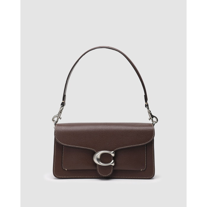 Жіноча сумка Coach Tabby Dark Beige Shoulder Bag 26 In Signature Canvas Premium