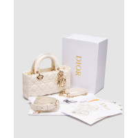 Жіноча сумка Christian Dior Lady D-Joy Small Bag White Premium