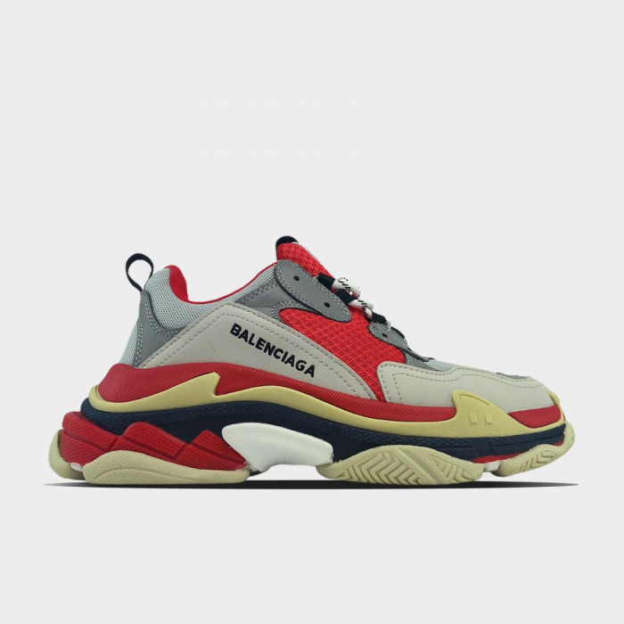 Жіночі кросівки Balenciaga Triple S Grey Red