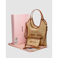 Жіноча сумка Miu Miu Ivy Straw Bag Premium