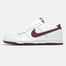 Чоловічі та жіночі баскетбольні кросівки Nike Dunk Low White Night Maroon