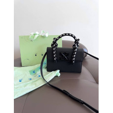Жіноча сумка OFF WHITE x Virgil Abloh Gummy Jitney Black / White Premium