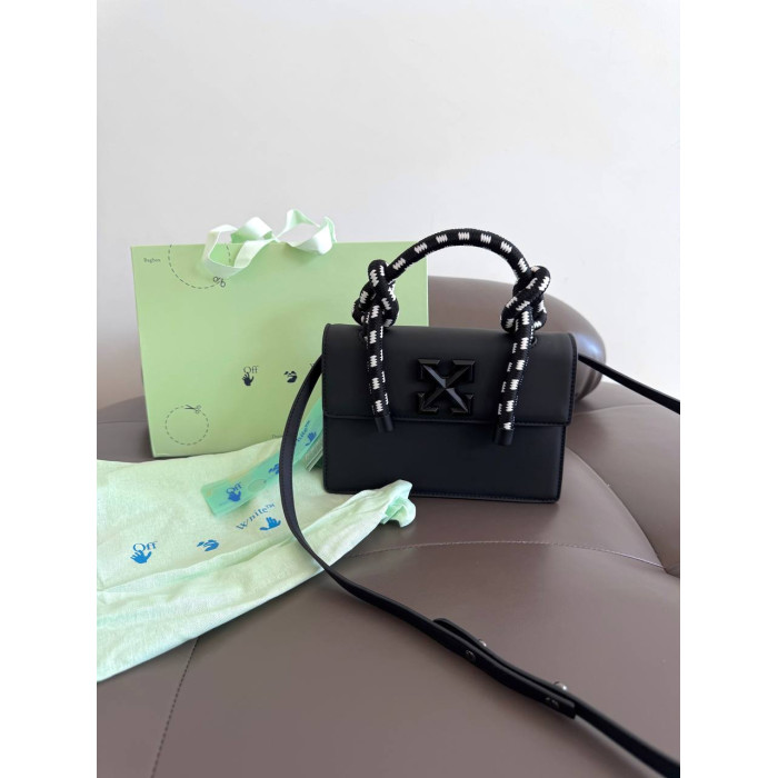 Жіноча сумка OFF WHITE x Virgil Abloh Gummy Jitney Black / White Premium