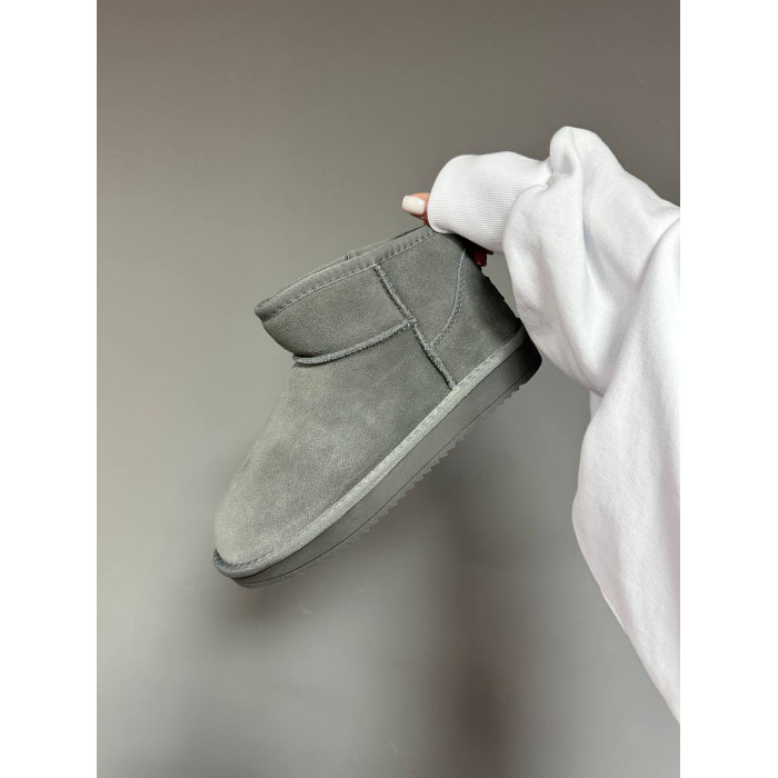 Жіночі зимові ботинки UGG ULTRA MINI COOL GREY SUEDE