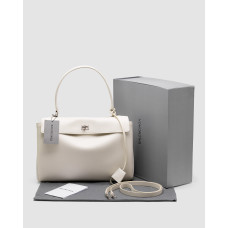 Жіноча сумка Balenciaga Rodeo Large White/Silver Premium