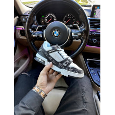 Чоловічі та жіночі кросівки Louis Vuitton Trainer Sneaker Black White