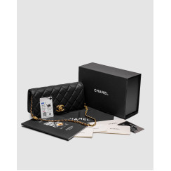 Жіноча сумка Chanel Shoulder Bag Black/Gold Premium