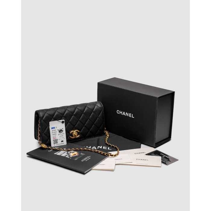 Жіноча сумка Chanel Shoulder Bag Black/Gold Premium