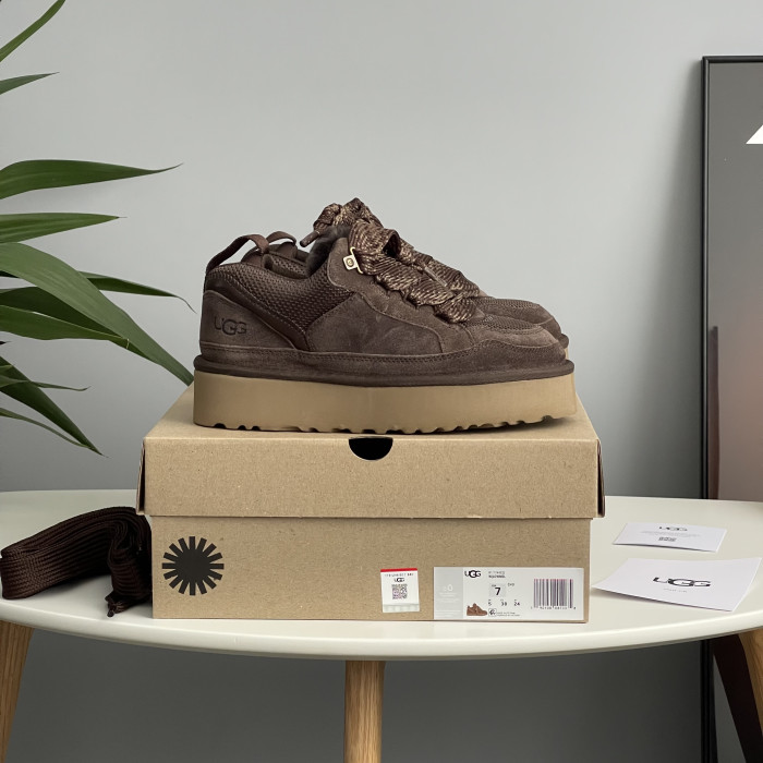 Жіночі зимові ботинки UGG Lowmel Platform Sneaker Chocolate PREMIUM