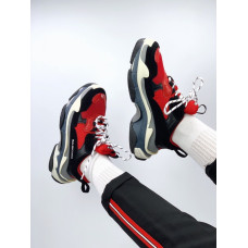 Жіночі кросівки Triple S black red Women (3-ьох слойна підошва) Balenciaga